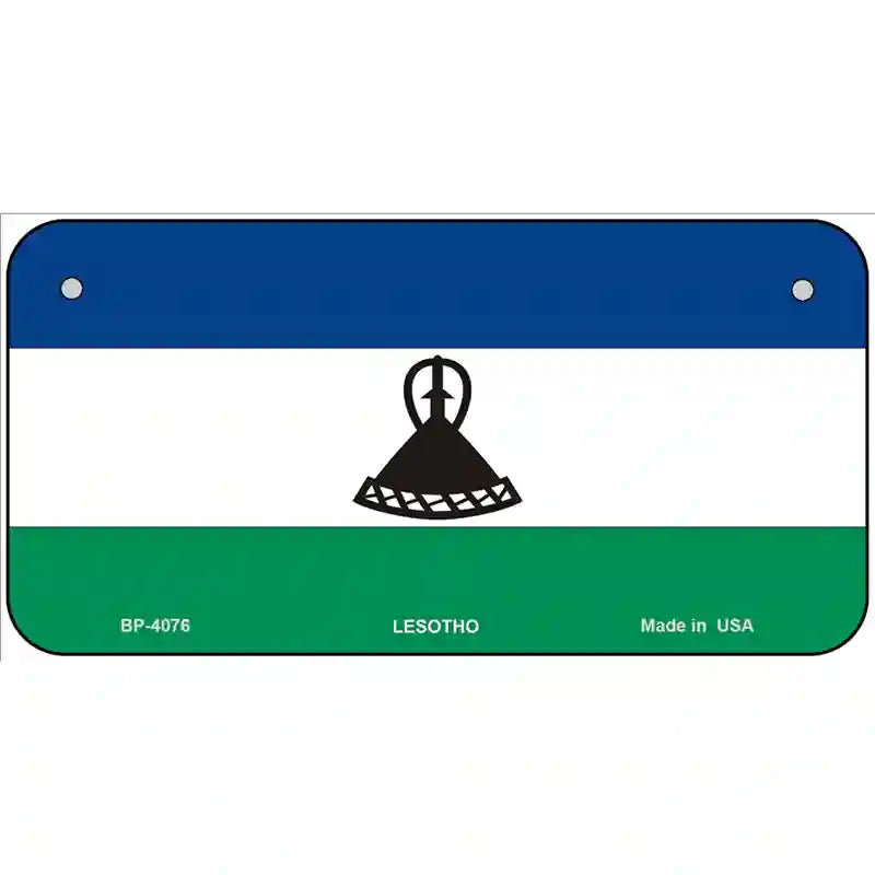 Lesotho Flag Metal Novelty License Plate 6" x 3" (BP)