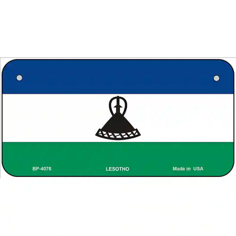 Lesotho Flag Metal Novelty License Plate 6" x 3" (BP)