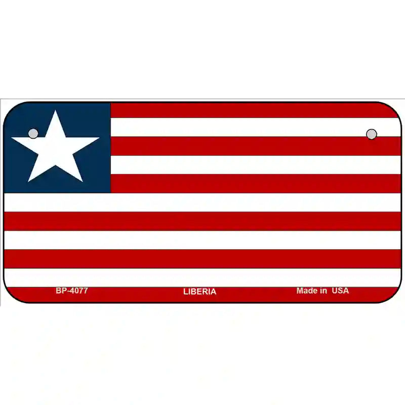 Liberia Flag Metal Novelty License Plate 6" x 3" (BP)