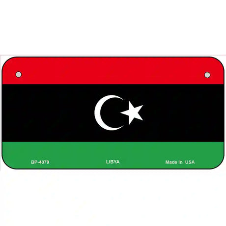 Libya Flag Metal Novelty License Plate 6" x 3" (BP)