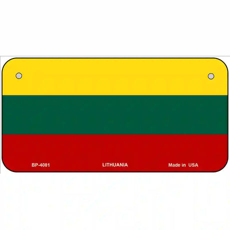 Lithuania Flag Metal Novelty License Plate 6" x 3" (BP)