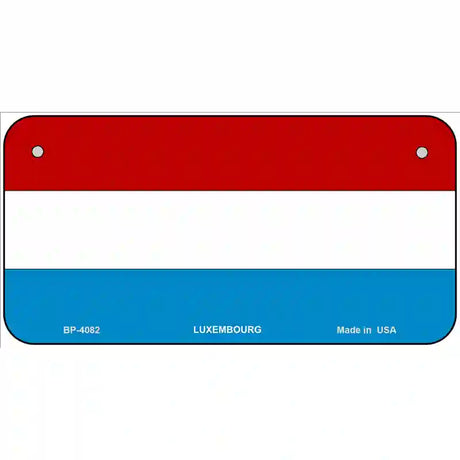 Luxembourg Flag Metal Novelty License Plate 6" x 3" (BP)