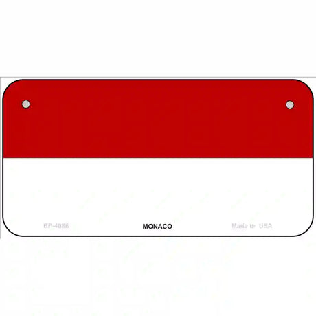 Monaco-C Flag Metal Novelty License Plate 6" x 3" (BP)