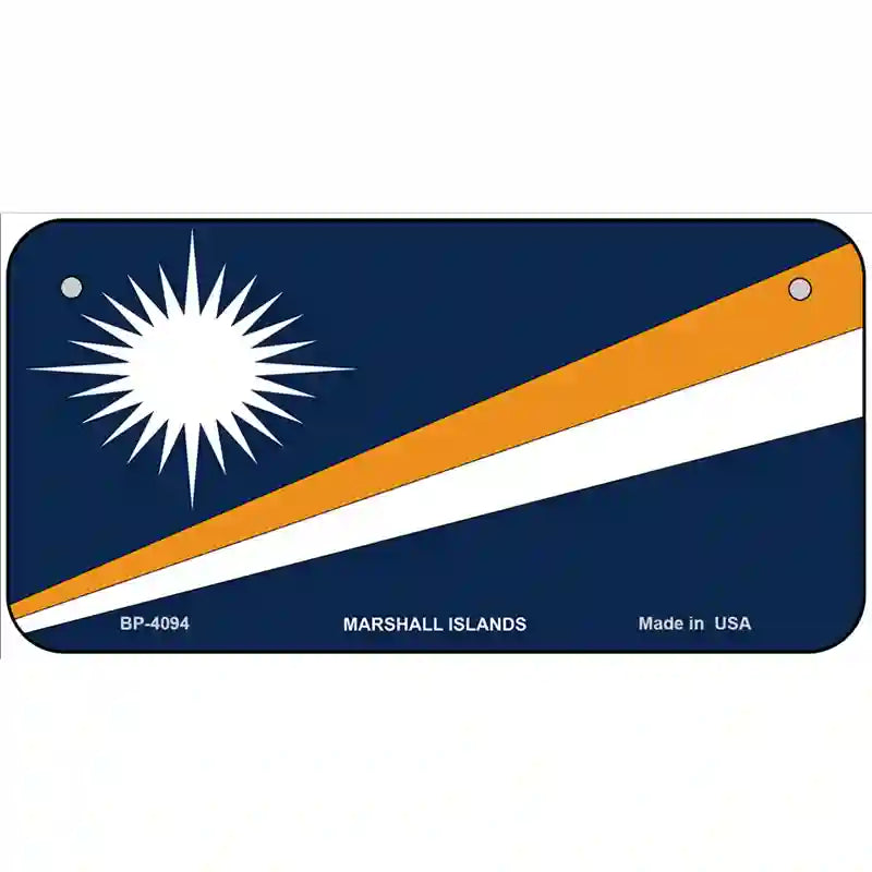 Marshall Islands Flag Metal Novelty License Plate 6" x 3" (BP)