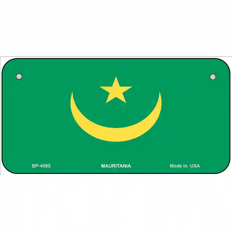 Mauritania Flag Metal Novelty License Plate 6" x 3" (BP)