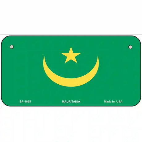 Mauritania Flag Metal Novelty License Plate 6" x 3" (BP)