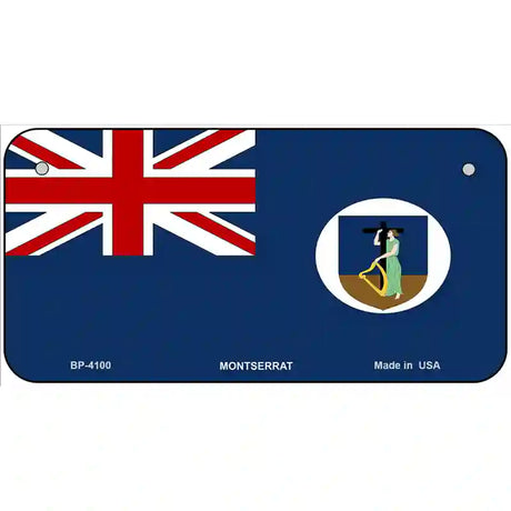 Montserrat Flag Metal Novelty License Plate 6" x 3" (BP)