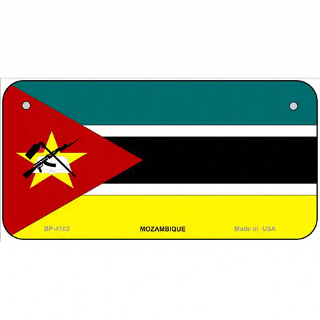 Mozambique Flag Metal Novelty License Plate 6" x 3" (BP)