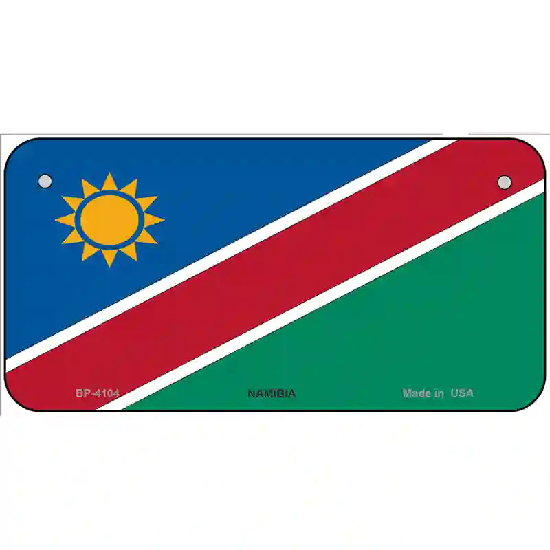 Namibia Flag Metal Novelty License Plate 6" x 3" (BP)