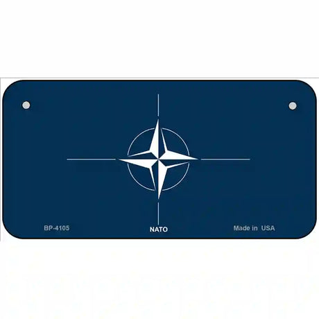 Nato Flag Metal Novelty License Plate 6" x 3" (BP)