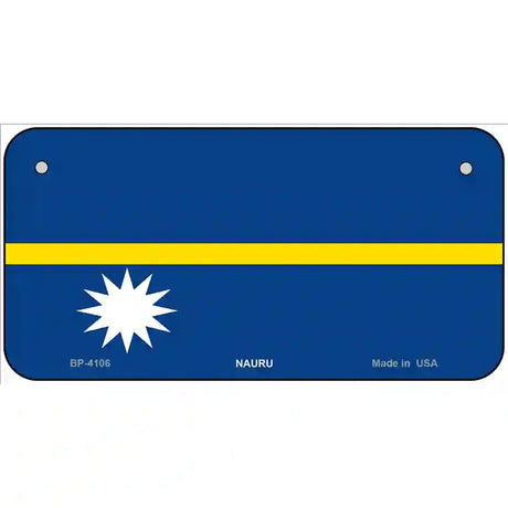 Nauru Flag Metal Novelty License Plate 6" x 3" (BP)