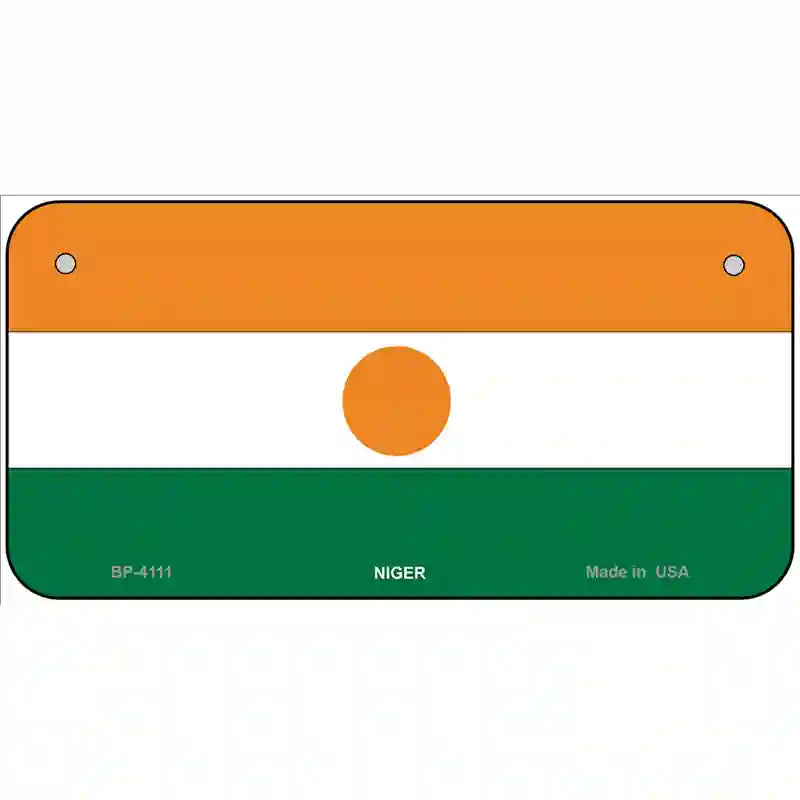 Niger Flag Metal Novelty License Plate 6" x 3" (BP)