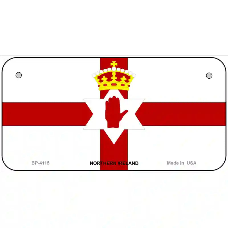 Northern Ireland Flag Metal Novelty License Plate 6" x 3" (BP)