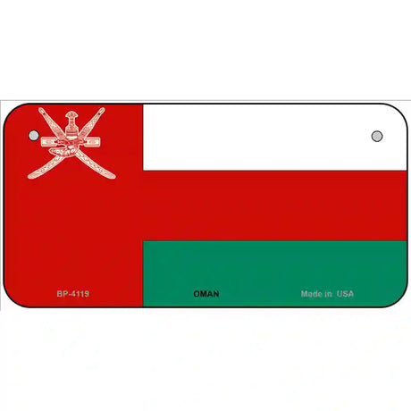 Oman Flag Metal Novelty License Plate 6" x 3" (BP)