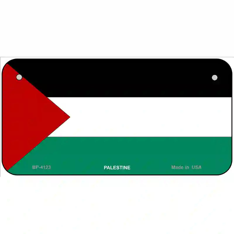 Palestine Flag Metal Novelty License Plate 6" x 3" (BP)