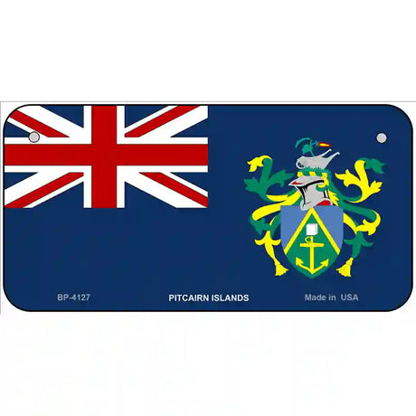 Pitcairn Islands Flag Metal Novelty License Plate 6" x 3" (BP)