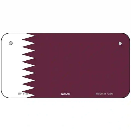 Qatar Flag Metal Novelty License Plate 6" x 3" (BP)