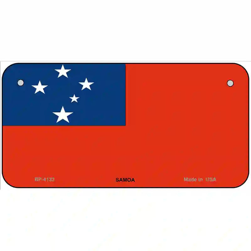 Samoa Flag Metal Novelty License Plate 6" x 3" (BP)