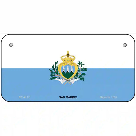 San Marino Flag Metal Novelty License Plate 6" x 3" (BP)