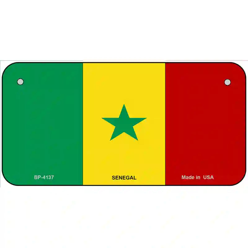 Senegal Flag Metal Novelty License Plate 6" x 3" (BP)