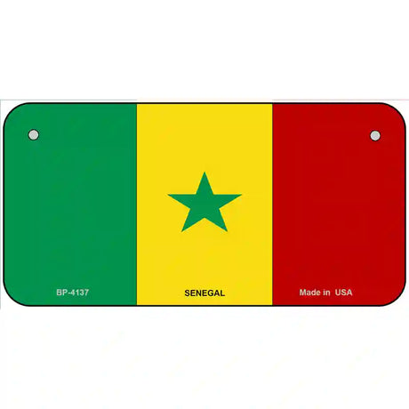 Senegal Flag Metal Novelty License Plate 6" x 3" (BP)