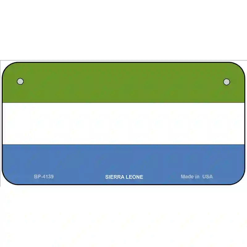 Sierra Leone Flag Metal Novelty License Plate 6" x 3" (BP)