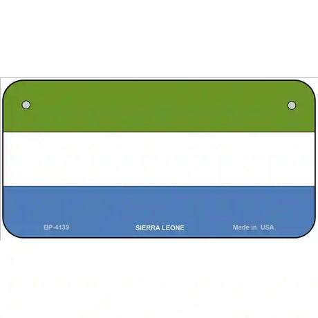 Sierra Leone Flag Metal Novelty License Plate 6" x 3" (BP)