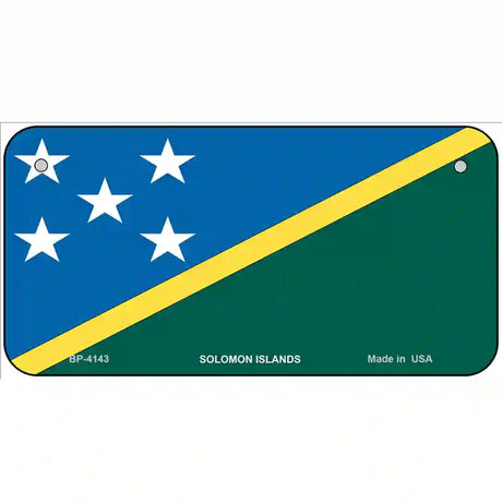 Solomon Islands Flag Metal Novelty License Plate 6" x 3" (BP)