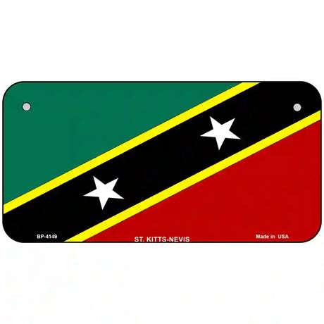 St Kitts-Nevis Flag Metal Novelty License Plate 6" x 3" (BP)