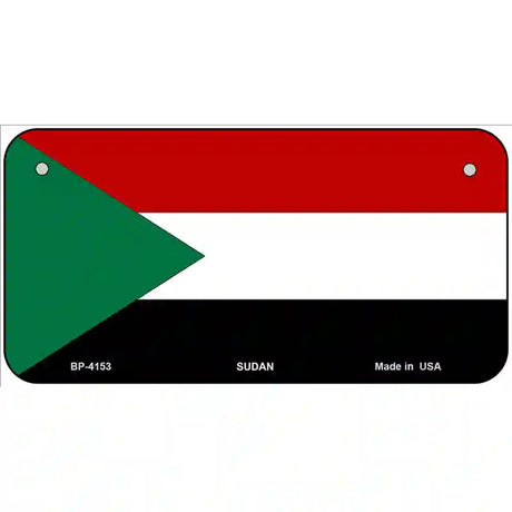 Sudan Flag Metal Novelty License Plate 6" x 3" (BP)