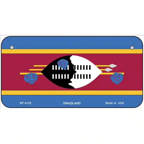 Swaziland Flag Metal Novelty License Plate 6" x 3" (BP)