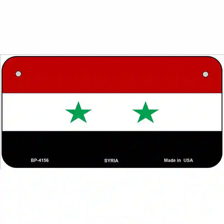 Syria Flag Metal Novelty License Plate 6" x 3" (BP)