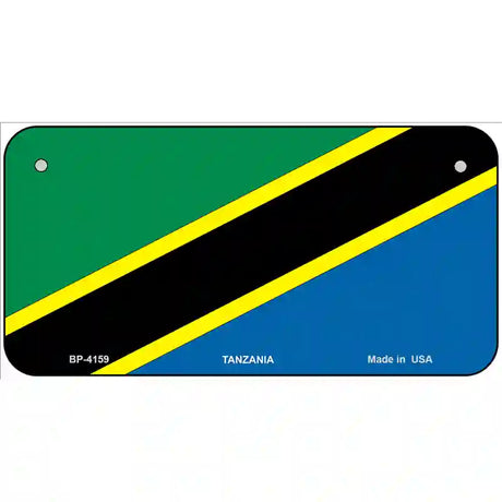 Tanzania Flag Metal Novelty License Plate 6" x 3" (BP)