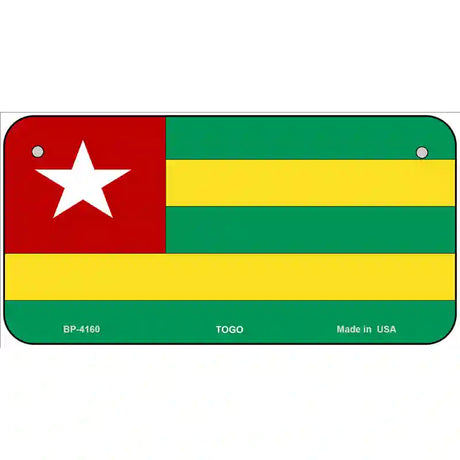 Togo Flag Metal Novelty License Plate 6" x 3" (BP)