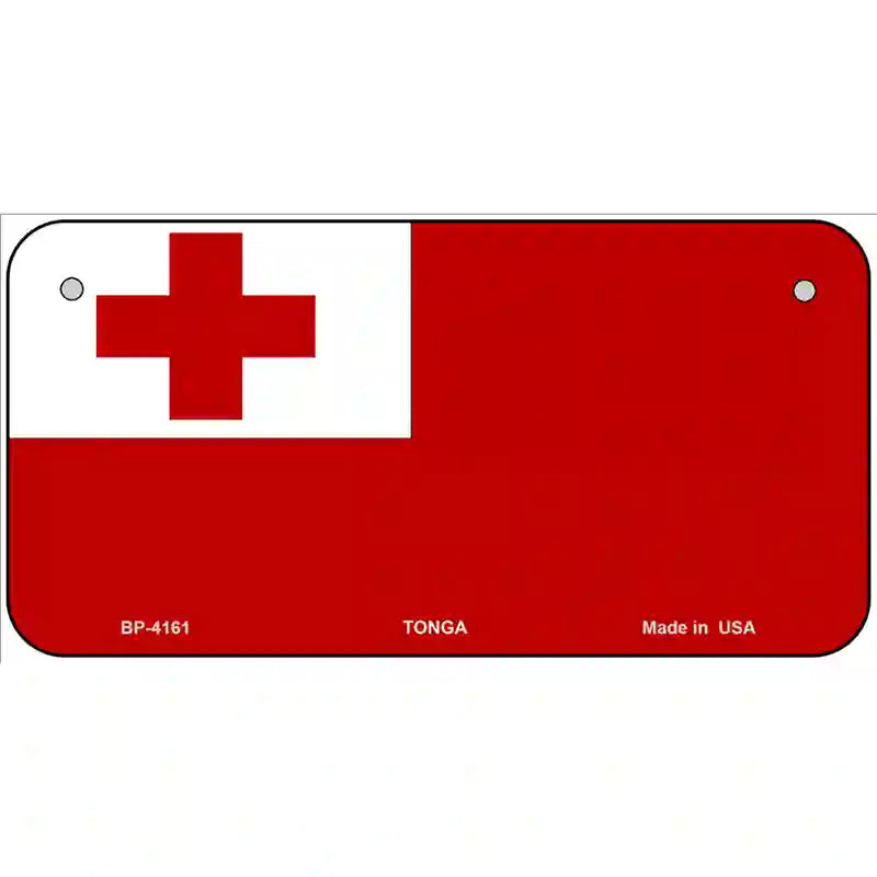 Tonga Flag Metal Novelty License Plate 6" x 3" (BP)