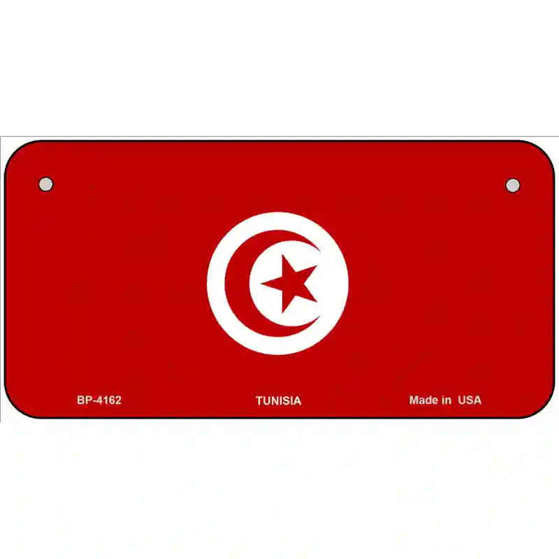 Tunisia Flag Metal Novelty License Plate 6" x 3" (BP)