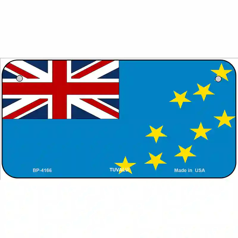 Tuvalu Flag Metal Novelty License Plate 6" x 3" (BP)