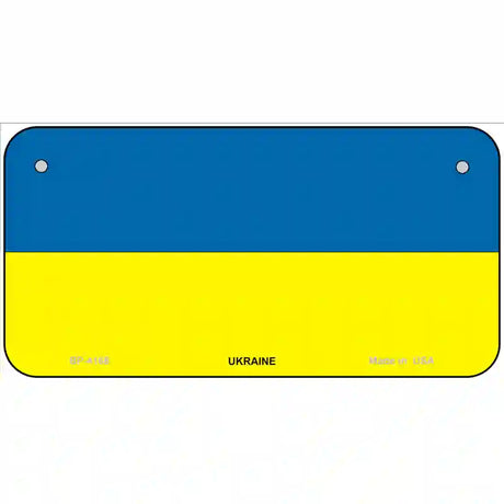 Ukraine Flag Metal Novelty License Plate 6" x 3" (BP)