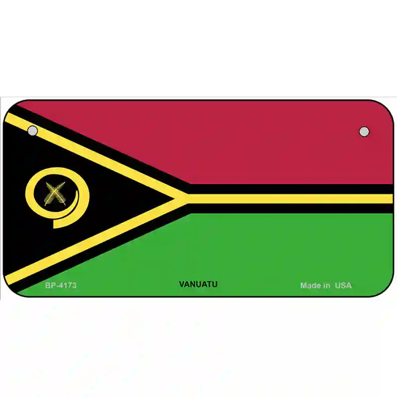 Vanuatu Flag Metal Novelty License Plate 6" x 3" (BP)