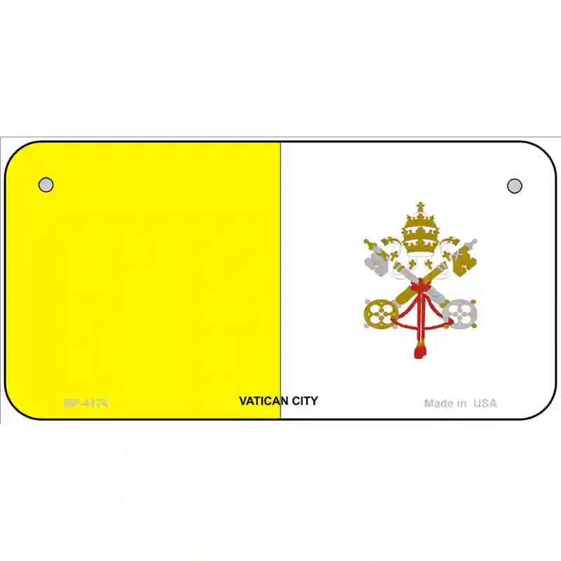 Vatican City Flag Metal Novelty License Plate 6" x 3" (BP)