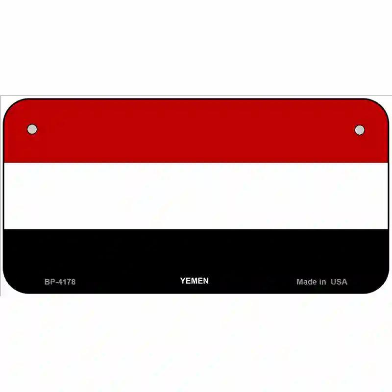 Yemen Flag Metal Novelty License Plate 6" x 3" (BP)