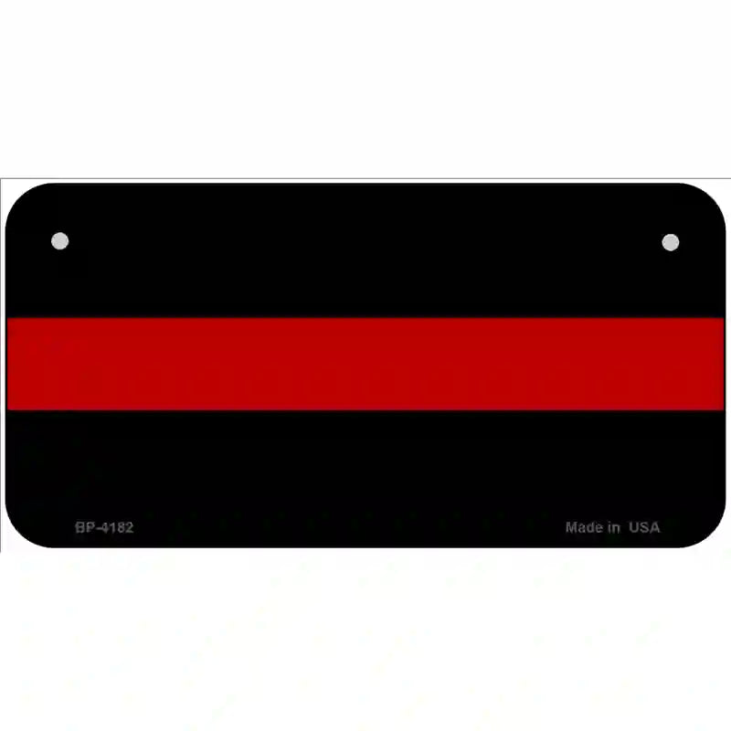 Thin Red Line Fire Metal Novelty License Plate 6" x 3" (BP)