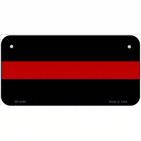 Thin Red Line Fire Metal Novelty License Plate 6" x 3" (BP)