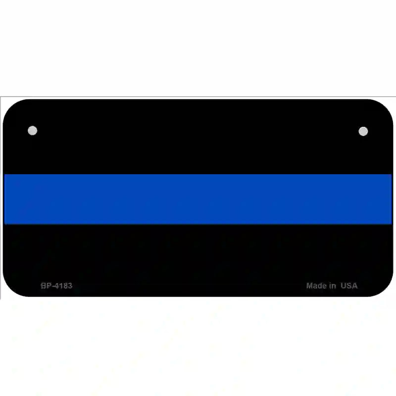 Thin Blue Line Police Metal Novelty License Plate 6" x 3" (BP)