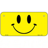 Happy Face Metal Novelty License Plate 6" x 3" (BP)