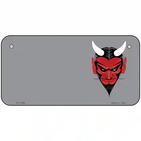 Devil Offset Metal Novelty License Plate 6" x 3" (BP)