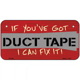 Duct Tape Metal Novelty License Plate 6" x 3" (BP)