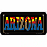 Arizona Inlayed State Flag Metal Novelty License Plate 6" x 3" (BP)