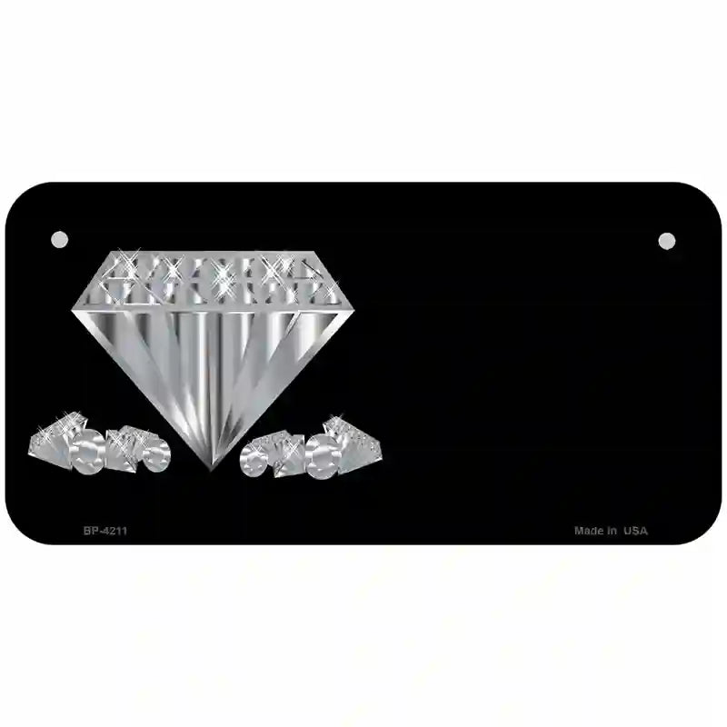 Diamonds Offset Metal Novelty License Plate 6" x 3" (BP)