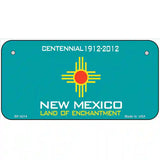 New Mexico Teal Blank Novelty Metal License Plate 6" x 3" (BP)